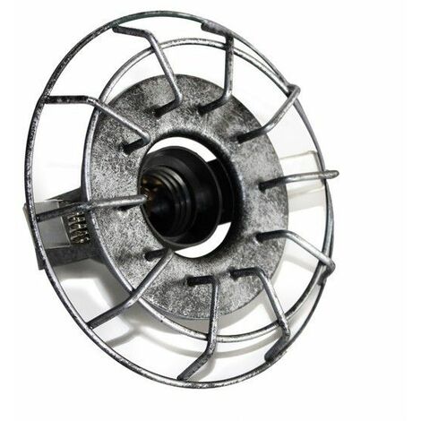 Aro empotrable vintage "Timón" (60W 1xE27) – Plomo