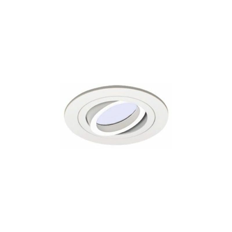 

Aro redondo empotrable basculante blanco d. 95mm 703D-90 (sin bombilla) - Jiso
