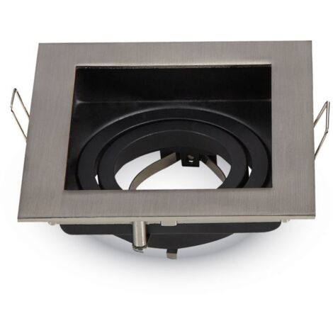 V-TAC ARO empotrar gu10 square niquel satinado aluminio + hierro