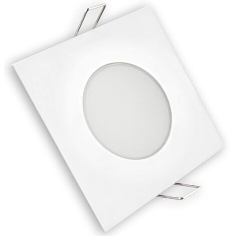 Aro fijo led IP65 matel cuadrado blanco 5W 6400K