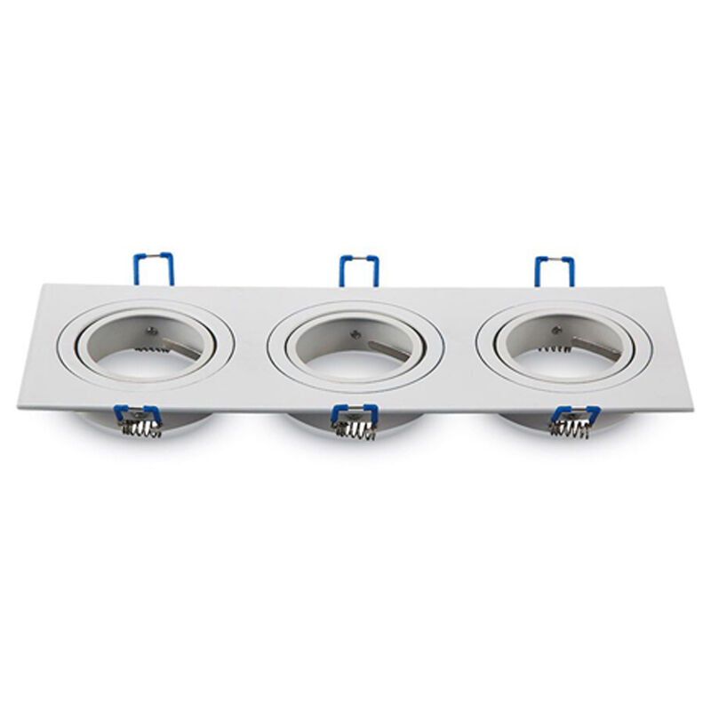 

ARO triple orientable aluminio cuadrado encastrable blanco