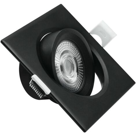 Aro LED basculante encuadrado (7W 3CCT 560lm) IP20 9x9x3,8cm color negro