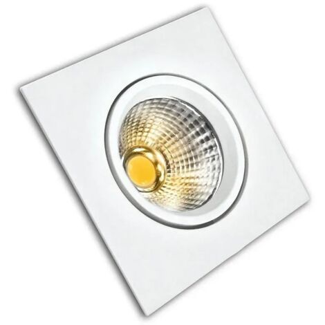 Aro led cob aluminio basculante cuadrado blanc.5W.fría