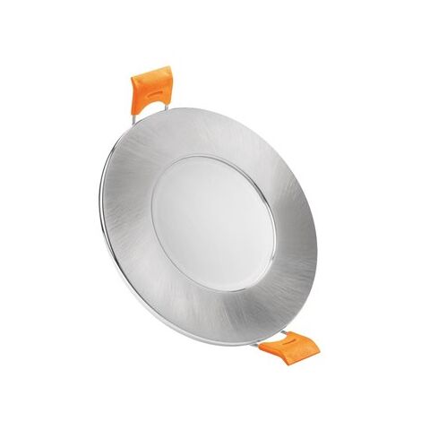 Aro LED empotrable fijo (7W 3CCT 840lm) IP65 Ø9x4,1cm color níquel