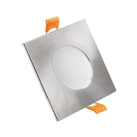 Aro LED empotrable fijo encuadrado (7W 3CCT 840lm) IP65 Ø9x4,1cm color níquel
