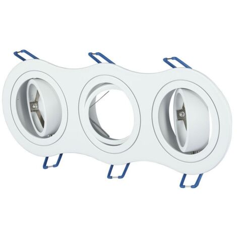ARO triple orientable aluminio redondo encastrable blanco
