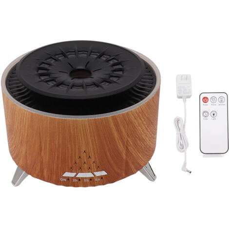 Aroma-Diffusor in Quallenform mit Bluetooth-Lautsprecher und Nebelmaschine, 100–240 V US-Stecker, Holzoptik