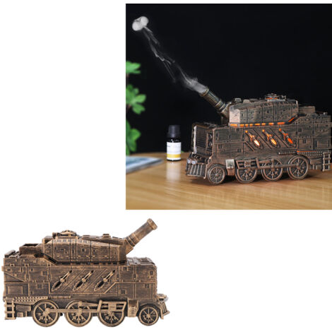 Aroma-Diffusor – Luftbefeuchter mit Kaltnebel, 300 ml, ABS+PP – Tankform in Antikbronze, 2/8-Stunden-Timer, geräuscharm, für Büro/Schlafzimmer