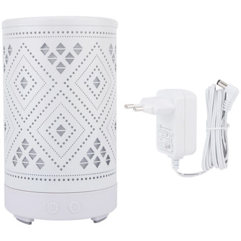 Aromatherapie-Diffusor aus hohlem Schmiedeeisen mit farbigem Nachtlicht – 100–240 V EU-Stecker