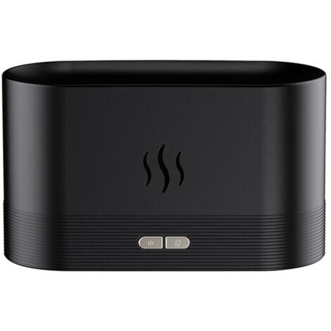 Aromatherapie-Diffusor mit Flammeneffekt, LED-Beleuchtung, automatischem Luftbefeuchter, 17,5 x 10,6 cm, PP, Schwarz, USB