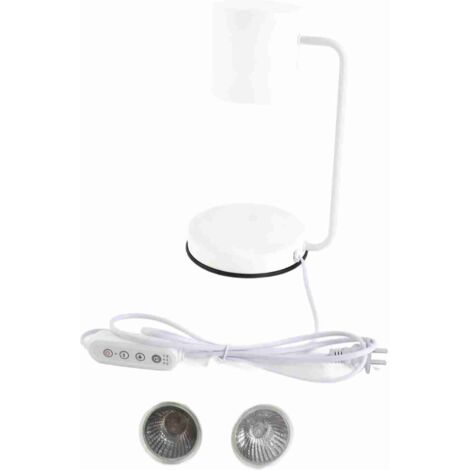 Aromatherapie-Nachttischlampe mit Timer und Dimmfunktion – Weiß, Metall