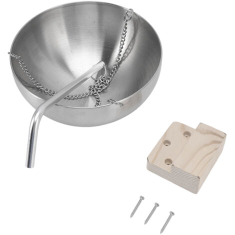 Aromatherapieschale aus Edelstahl für die Sauna mit Holzständer, 20 cm