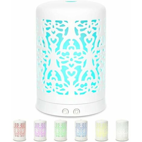 Aromatherapy Humidifier with Essential Oil Diffuser: White Ceramic Aroma Diffuser for Home, Bedroom, Office - Bedroom - Small Scent to