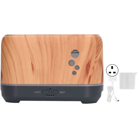 Aromatherapy Mist Humidifier 200ml Noiseless Essential Oil Diffuser with Flame Light for Home 100‑240V UK Plug