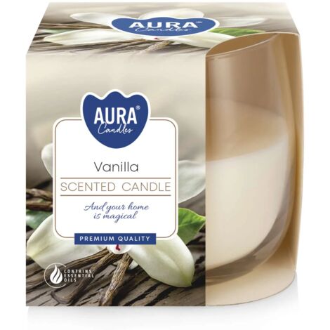 Aromatische VANILLE-Duftkerze im Glas, perfekt zum Verschenken