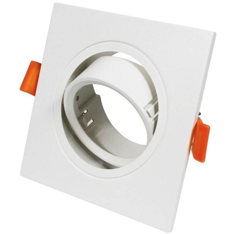 

Aros downlight empotrables cuadrados basculantes GU10, MR16 | Blanco