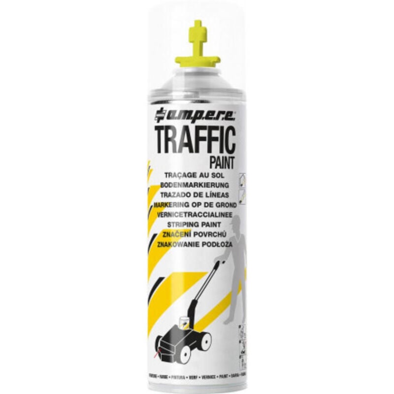 Ampere - Aérosol de marquage au sol Traffic Paint 500ml Jaune