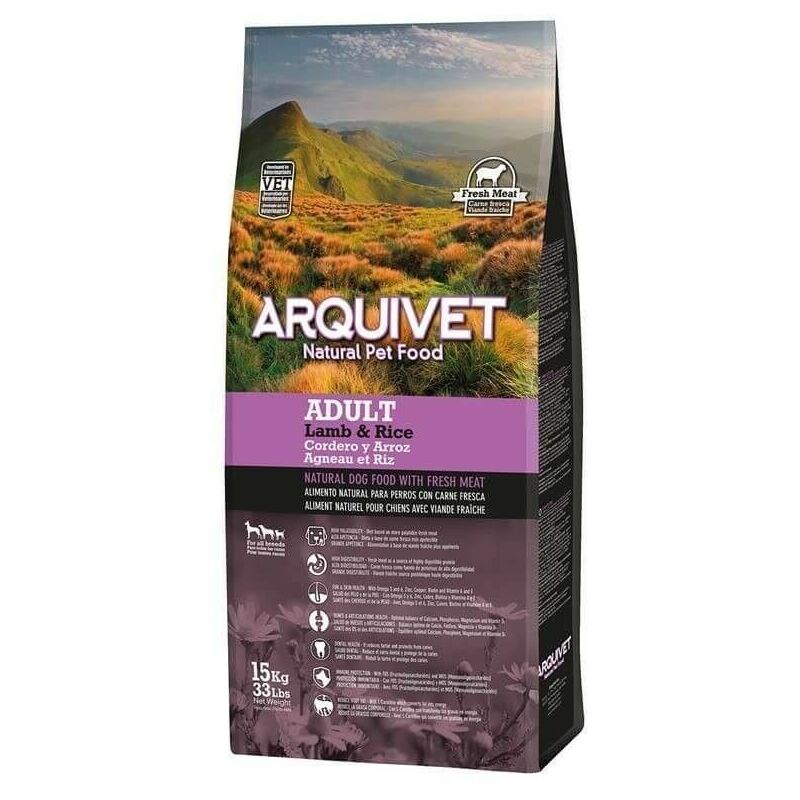 

ARQUIVET para perro adulto, cordero y arroz 12 kg