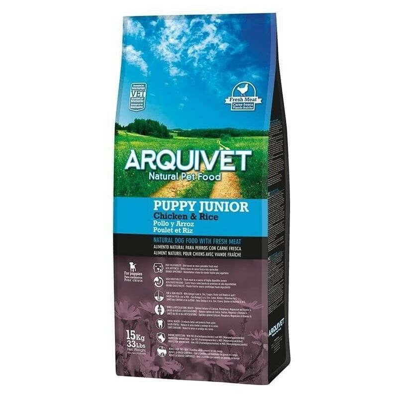 

ARQUIVET, para perro junior, pollo y arroz 15 kg