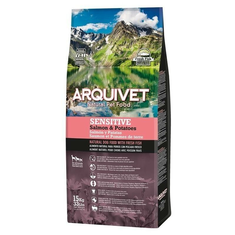 

Arquivet Slu - ARQUIVET SENSITIVE para perro, salmón y patata 15 kg.