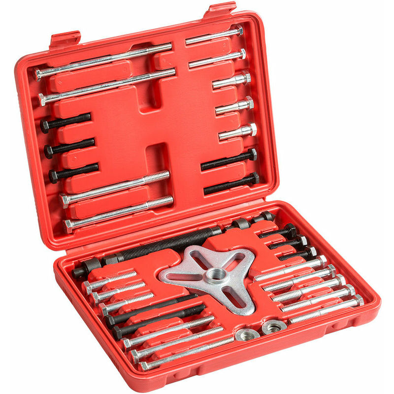 Swyeoot - Arrache Roulement - Extracteur Universel - Kit 46 Pièces - extraxtuer de roulement, outil roulement de roue, arrache volant - rouge