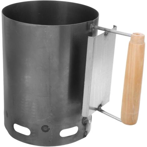 Arrancador De Chimenea De Carbón Con Mango Para Parrilla Y Chimenea Al Aire Encendido Rápido Diseño Portátil Cubo Para De Carbón