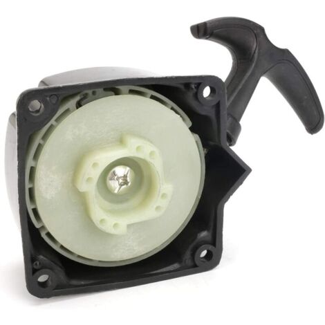 Arrancador de retroceso + panel de tracción 40-5 para desbrozadora cortacésped Whipper Snipper, Superma, negro, 1 pieza, distancia del orificio 67 mm