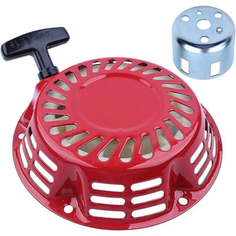 Arrancador de retroceso para motor Honda GX120 GX160 GX140 GX200 5.5HP 6.5HP, arranque de retroceso + piezas de repuesto de copa de arranque Arranque de retroceso Arranque de tracción