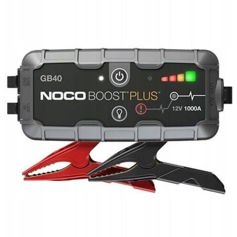 NOCO Boost Plus GB40, Arrancador de Batería de Coche 1000A, Booster de Bateria Portátil y Cables de Arranque Profesionales para Motores de Gasolina de hasta 6,0 litros y Diésel de 3,0 litros