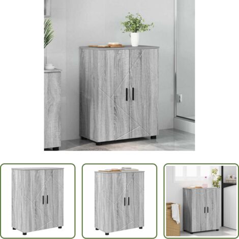 Arredamento bagno -  Mobile da Bagno con archiviazione Grigio Sonoma 60 x 35 x 80 cm