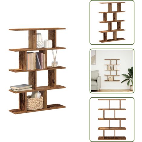 Arredamento casa - vidaXL Mensola a Muro a Cubo 12 Scomparti in Truciolato Legno Antico - Scomparti