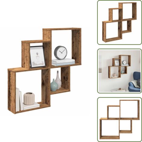 Arredamento casa - vidaXL Mensola da Parete Legno Vecchio 80x15x78,5 cm Legno Multistrato - Archiviazione