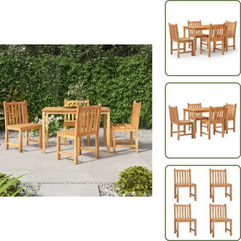 Arredamento da giardino - vidaXL Set da Pranzo per Giardino 5 pz in Legno Massello di Teak - Tavolo da pranzo esterno