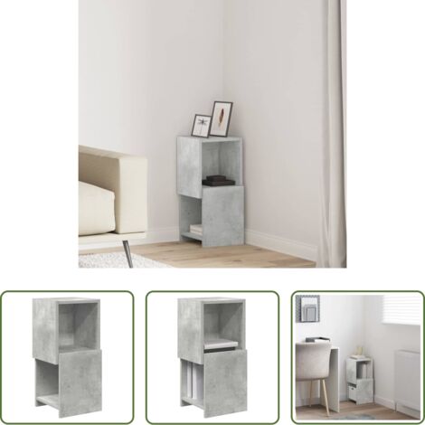 Arredamento moderno -  Mobile angolare Grigio cemento 25,5x25x55cm Legno multistrato