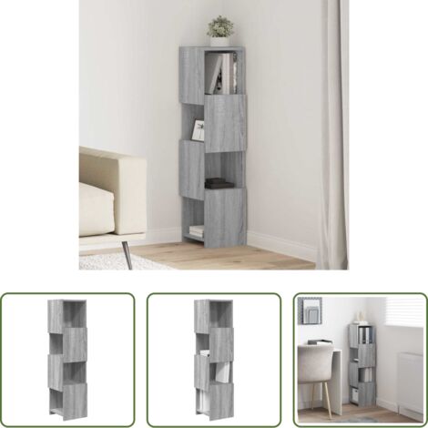 Arredamento Moderno -  Mobile angolare Grigio Sonoma 25,5x25x102cm Legno multistrato