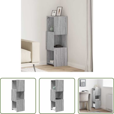 Arredamento Moderno -  Mobile angolare Grigio Sonoma 30,5x30x95cm Legno multistrato