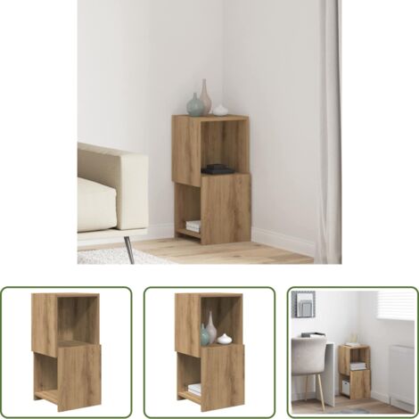 Arredamento Moderno -  Mobile angolare Rovere artigianale 30,5x30x65cm