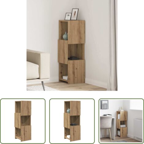 Arredamento Moderno -  Mobile angolare Rovere artigianale 30,5x30x95cm