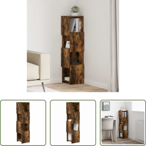 Arredamento Moderno -  Mobile angolare Rovere fumé 25,5x25x102cm Legno multistrato