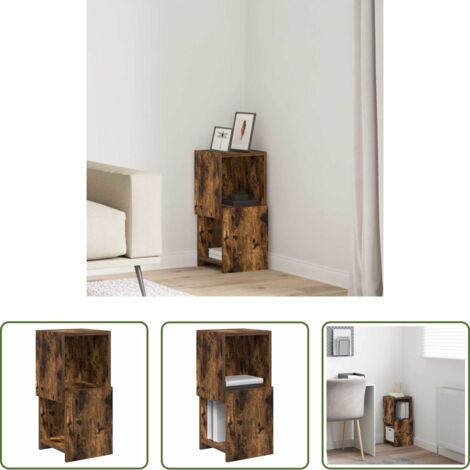 Arredamento moderno -  Mobile angolare Rovere fumé 25,5x25x55cm Legno multistrato
