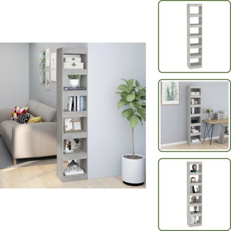 Arredamento moderno - vidaXL Libreria/Divisorio Grigio Cemento 40x30x198 cm - Libreria per casa