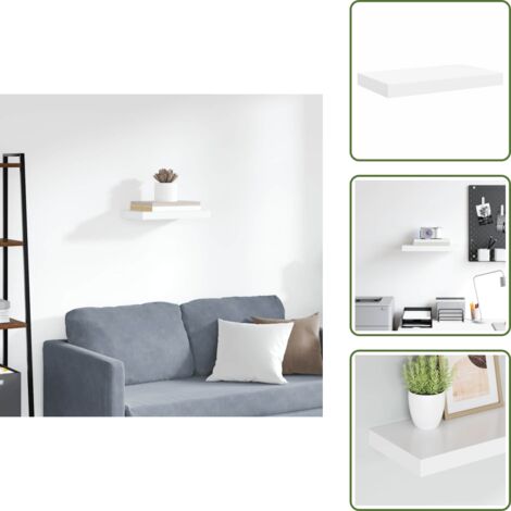 Arredamento moderno - vidaXL Scaffale a Parete Bianco 40x23x3,8 cm in MDF - Design casa