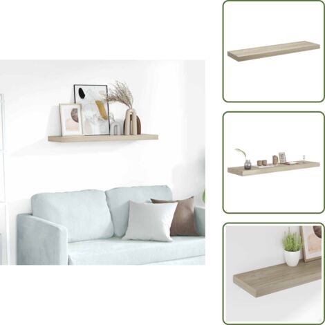 Arredamento moderno - vidaXL Scaffale a Parete Rovere 90x23,5x3,8 cm in MDF - Scaffale in MDF