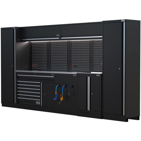 Arredamento modulare per officina e garage SOGI ARR-OFF-3920-A - piano in acciaio - 3920x466x2000 mm