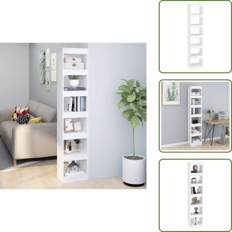 Arredamento - vidaXL Libreria/Divisorio Bianco 40x30x198 cm - Mobili