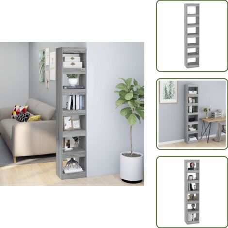 Arredamento - vidaXL Libreria/Divisorio Grigio Sonoma 40x30x198 cm - Libri