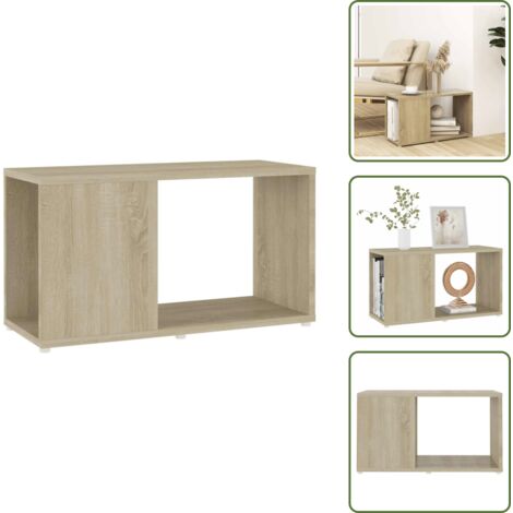 Arredamento - vidaXL Mobile TV Rovere Sonoma 60x24x32 cm in Truciolato - Mobile in truciolato