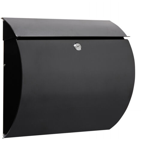 ARREGUI Aura E5404 Cassetta Postale Individuale in Acciaio, Di Grandi Dimensioni, Cassetta della Posta da Parete moderna, Dimensione L (Riviste e Buste C4), Nero