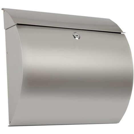 ARREGUI Aura E5405-12 Cassetta Postale Individuale in Acciaio Inossidabile, Di Grandi Dimensioni, Cassetta della Posta da Parete, Dimensione L (Riviste e Buste C4), Inox