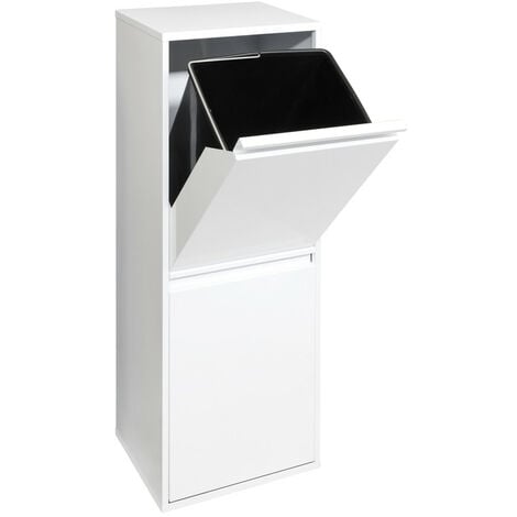 ARREGUI Basic CR302-B Cubo de basura y reciclaje de acero de 3 cubos,  mueble de reciclaje, 3 x 17 L (51 L), gris claro
